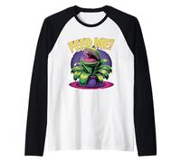 Feed Me carnivora pianta umorismo illustrazione Maglia con Maniche Raglan