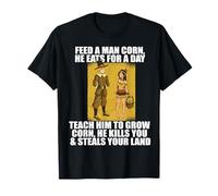 Feed PELLEGRINI Corn Ringraziamento Meme dei nativi Americani Maglietta