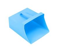 Feed Scoop 128oz - Enclosed Grain Shovel Measuring Bucket Handle, Poultry Chicken Bird Goat Sheep Cattle Livestock Feeder Tool, Farm Stable Animal Care Kitchen Restaurant Storage Transfer Utility