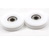 feedal 2 pulegge a rulli per puleggia in nylon con scanalatura a U da 50 mm, per sollevamento 6, 8,10 mm, 608zz