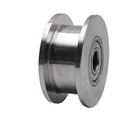 feedal 304 in acciaio inox 48 mm/2" cuscinetto a rulli per cancello scorrevole a U cuscinetto puleggia rotaia per sollevamento cancello scorrevole (scanalatura H 48 mm)
