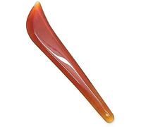 feedal Natural Red Agata Coltello Specchio Lucido Oro Argento Gioielli Lucidatura Mano Bruciatore 11cm (Rosso)