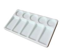 feedal Tavolozza di pittura ad acquerello in ceramica, rettangolare con 10 pozzetti, a prova di perdite, tavolozza per pittura ad acqua, olio o colori acrilici (20 cm)