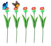 Feeder - Outdoor Feeder | Hummingbird Feeder | 5X Outdoor Hummingbird Bird Feeder Flower Stake, Bird Supply, Bird Lovers Outside Birding Inserted Flower Decoration For Park, Yard