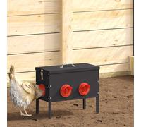 Feeder per pollo 2 Nero 41,5 x 20,5 x 33 cm 15 kg
