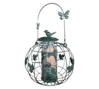 Feeder Station, Easy Refill Bird Supply, Squirrel-Proof Tube Container, Tube Feeder with Protective Cage and Removable Tray, Outdoor Organizer for Lawn Backyard Balcony Park Deck Garden