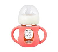 Feeding Bottle Handle, Silicone Grip Sleeve, Child Bottle Holder, Easy Grip Milk Container Accessory for Kids Nursing Feeding Breast Milk Formula Transition Home Travel Care Use Training
