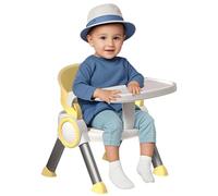 Feeding Chair, Toddler Dining Chair with Tray, 15.16x13.39x12.99 inches Lightweight Game Stool, Seat with Music for Studying, Playing, Multifunctional Compact Floor