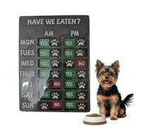 Feeding Reminder Sign - 20x14cm 1pc | Wooden Pet Feeding Schedule Wall plaquee | Reminder Hanging Board | Feed trackerr Decor | Home Kitchen Wall Organizer Sign For s Use