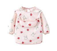 Feeding Smock Soft Adjustable Large Pocket - For 6-36 Months | Bavaglino impermeabile a maniche lunghe, morbido, regolabile, con grande tasca, 6-36 mesi, grembiule per lo svezzamento