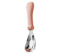 Feeding Spoon - Soft Silicone Handle For First Stage, Ergonomic Design Gentle On Gums, Stainless Steel Spoon + Non-slip Grip, Premium Material Safe Construction, For Weaning, Feeding & T