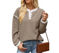 Feegow Camicetta casual in poliestere per le donne Design Color Block | Design con colletto aperto, chiusura frontale con bottoni, motivo a blocchi di colore, vestibilità comoda