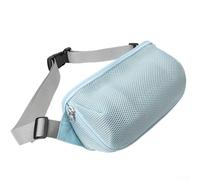 Feegow Custodia in nylon per JBL Flip 7/6, custodia protettiva impermeabile per altoparlante portatile, custodia da viaggio in rete con tracolla regolabile (blu)