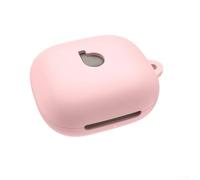 Feegow Custodia in silicone adatta per Beats - per Powerbeats Fit 2025, custodia in silicone con moschettone, custodia protettiva completa antiurto (rosa)