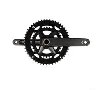 Feegow Guarnitura per bici da strada 110BCD in lega di alluminio doppia corona a denti larghi-stretti anti-goccia cambio liscio compatibile con protezione catena, per 165 mm, 170 mm, 172,5 mm (170)