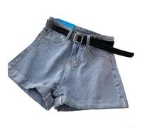 Feegow Nero Gamba Larga Tessuto Shorts Donna Vita Alta Casual | Materiale in morbido cotone, texture traspirante, per una vestibilità rilassata sui fianchi, opzione di colore nero