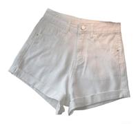 Feegow Nero Gamba Larga Tessuto Shorts Donna Vita Alta Casual | Materiale in morbido cotone, texture traspirante, per una vestibilità rilassata sui fianchi, opzione di colore nero
