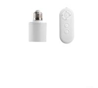 Feegow Portalampada con sensore di movimento a infrarossi, base a vite E27, con telecomando, luminosità regolabile, per corridoio, scale, garage, sicurezza interna, bianco