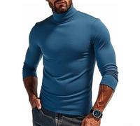 Feegow Pullover da uomo a collo alto termico per slim fit caldo uomo | Isolamento caldo, per un design sottile e aderente, morbido misto cotone, ideale per le giornate fredde
