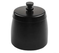 Feegow Raccoglitore di fuliggine in acciaio inox con coperchio, per interni ed esterni, anti-odore, anti-vento, per patio, giardino e caminetto, colore: nero