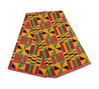 Feegow Stoffa Wax Africana Cotone 3 Iarde Vestiti per moda Stoffa Wax | Cotone wax , floreale vivace, 1 iarda, ideale per abiti eleganti, cucito creativo