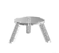 Feegow Supporto per altoparlante da tavolo in acrilico per Echo Studio, per Echo Dot Max e Spot 2024, base trasparente per treppiedi per altoparlanti, design salvaspazio (trasparente)