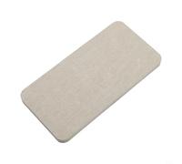 Feegow Tappetino per asciugare i piatti in terra di diatomee, ad assorbimento rapido, per bancone del lavandino, supporto per spugna in fibra naturale di fango vegetale di diatomea (grigio)