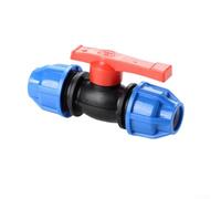 Feegow Valvola di isolamento e arresto per rubinetto da 20/25/32 mm, valvola a sfera in polietilene, raccordo terminale a compressione