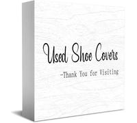 Feehiget Copriscarpe usato Thank You For Visiting Home Office Decor scatola di legno cartello 12,7 x 12,7 cm