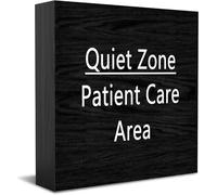 Feehiget Quiet Zone Patient Care Area Legno Box Sign,Desk Decor Per Home Office Decor,Mensola Da Tavolo,12x12,7 cm