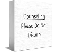 Feehiget Targa classica in legno con scritta "Counseling Please Do Not Disturb Decor, 12,7 x 12,7 cm