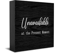 Feehiget Unavailable at the present moment, cartello decorativo da scrivania, rustico, decorazione da parete, regalo di laurea, 12,7 x 12,7 cm