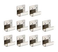 FEEIMOL 10 Pezzi Gancio Espositore per Piastrelle Acciaio Inossidabile Staffe per Piastrelle Ganci Pesanti Staffa Angolo Parete con Viti per Soggiorno Cucina Bagno Argento 20mm