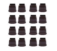 FEEIMOL 16 Pezzi Gommini per Sedie, Coprigambe per Sedie, Tappi in Gomma Termoplastica TPE con Feltro, Feltrini per Gambe Mobili Quadrato Marrone Scuro (19-25 mm)