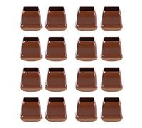 FEEIMOL 16 Pezzi Gommini per Sedie, Coprigambe per sedie, Tappi per Sedie in Gommini, Feltrini per Sedie per Gambe per MobiliQuadrato Marrone (25-37mm)