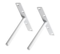 FEEIMOL 2 Pezzi Supporto per Mensole Galleggiante Nascosto Staffe per Mensole Forma di T Reggimensola Invisibile Staffa Mensola Parete Montato per Legno Mobili Casa Bianco 150mm