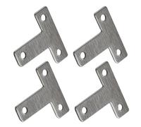 FEEIMOL 20 Pezzi Acciaio Inossidabile Staffe Angolari Piatta Forma di T Supporti Angolo Retto Squadrette Angolar Connettore con Viti per Legno Mobili Armadi Tavoli Sedie 40x40mm