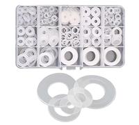 FEEIMOL 250 Pezzi M3,5 M4 M5 M6 M8 M10 M12 M14 M16 M18 M20 Rondella in Plastica Morbida Rondella Piatta in Nylon Kit Assortimento