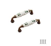 FEEIMOL 4 pezzi Maniglie per Mobili in Ceramica Maniglie per Porte Vintage Maniglie per Arco Maniglia per Armadi Cassetto Porte de Placard Tiretti 96mm