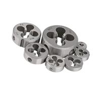 FEEIMOL Filiera Filettata Metrico M1-M20 Metallo Tonde Filiera Acciaio Legato Rotonda Filettatura Dadi Manuale Strumenti per Filettatura Esterna M1.6x0.35mm