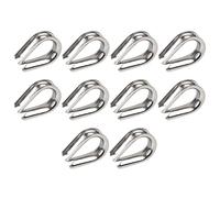 FEEIMOL M10 Fune Metallica Ditale Acciaio Inossidabile Anello di Fissaggio Manicotto Ditali per Fune Metallica per Cavi Sartiame Ditale Verricello Per Serracavi