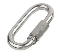 FEEIMOL M12 Moschettone a Vite Acciaio Inox Moschettoni di Bloccaggio Connettore Rapido Moschettoni con Chiusura a Vite per Campeggio Escursionismo Portachiavi