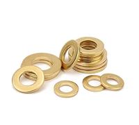 FEEIMOL M4 Rondelle in Ottone Rondella in Ottone Rondelle Piatte Ottone Guarnizioni M4x12x1.0mm (60 Pezzi)