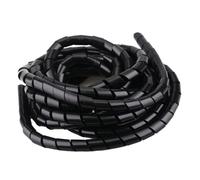 FEEIMOL Spiralato Raccogli Cavi 16mm Spirale Avvolgi Cavo Elettrici Cavi Guaina Flessibile Cavi Gestione Tubo Scrivania Copricavi Organizzazione per Casa Ufficio Nero 5m