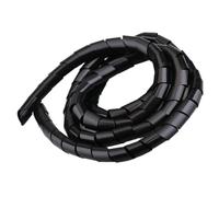 FEEIMOL Spiralato Raccogli Cavi 25mm Spirale Avvolgi Cavo Elettrici Cavi Guaina Flessibile Cavi Gestione Tubo Scrivania Copricavi Organizzazione per Casa Ufficio Nero 3m