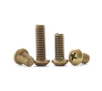FEEIMOL Vite Ottone Testa Tonda Phillips Viti a Macchina M4x25mm (20 Pezzi)