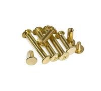 FEEIMOL Viti Chicago per Rilegatura, Placcate Ottone, M5x25mm (20 Pezzi)