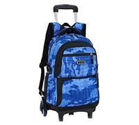 FEEIMOL Zaino Scuola Trolley Zainetti per Bambini Zaino con Ruote Ragazzi Borse da Scuola School Bag Viaggio (Blu Cielo)