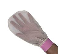 Feel Fine Guanto Esfoliante Turco - Kese Hammam in 100% Seta Vegetale Naturale per Uomo e Donna | Scrubber Esfoliante Artigianale, Vegano per Doccia, Bagno e Sauna (Bianco & Rosa Chiaro)