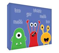 Feel Good Art mostri-Decorazione in acrilico trasparente lucido, come diamanti, colore: blu, dimensioni: 14,8 x 10,5 x 2 cm, misura media